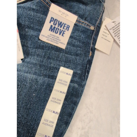 Code Bleu Weekend Tapered Leg Jeans Womens 20W Power Move High Stretch NWT $64 - Picture 3 of 10